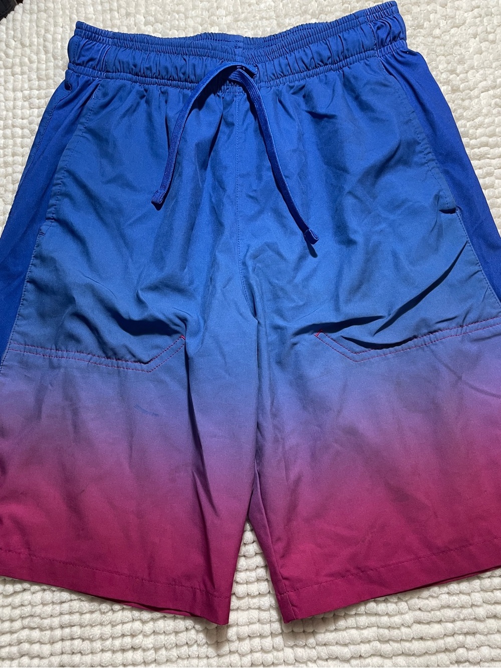 Russell Athletic Blue to Magenta Ombre Kids Swim Trunks